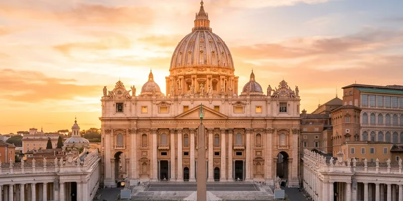 St. Peter's Basilica at night